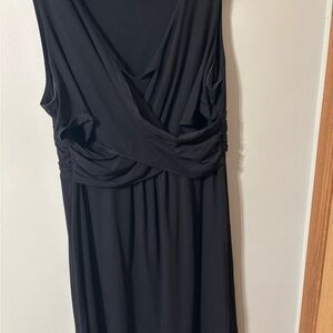Lands End 2x Black Sleeveless Dress